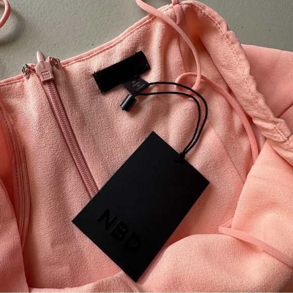 NWT NBD Fox Mini Dress Peach - Picture 5 of 7
